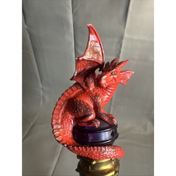 MAGIQUEST Wand Great Wolf Lodge MAGIC QUEST Wizard Red Dragon Topper Charlock - Picture 2 of 10